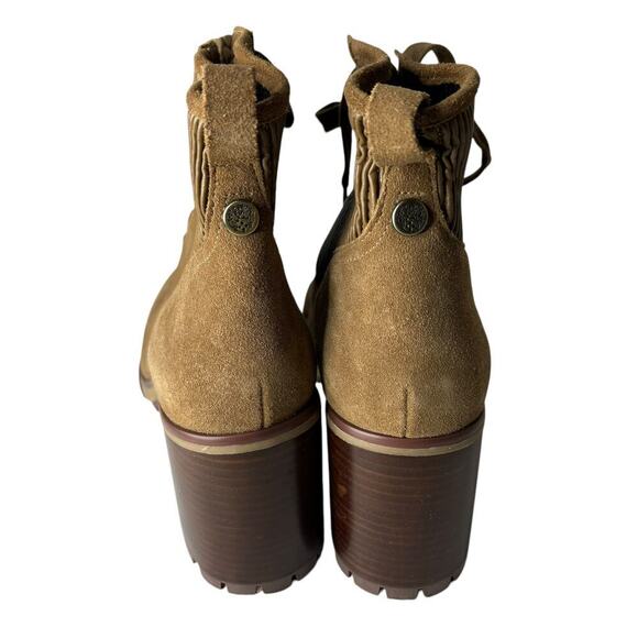 Vince Camuto Donna Lace Up Heeled Hiker Bootie Sandy Brown Size 11 - Picture 5 of 7